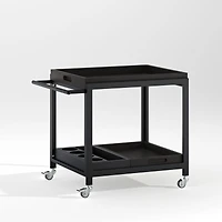Alfresco Black Outdoor Storage Cart with Casters