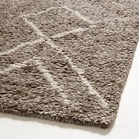 Algiers Wool Hand-Knotted Grey Rug Swatch 12"x18"