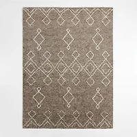 Algiers Wool Hand-Knotted Grey Rug Swatch 12"x18"