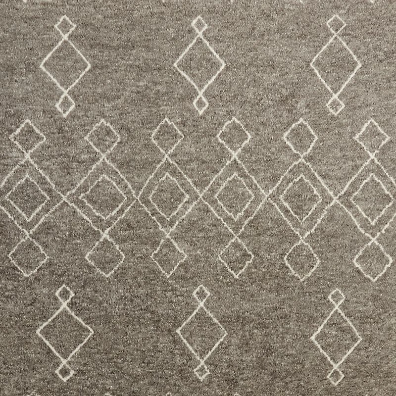Algiers Wool Hand-Knotted Grey Rug Swatch 12"x18"