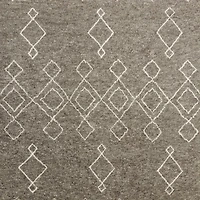 Algiers Wool Hand-Knotted Grey Rug Swatch 12"x18"