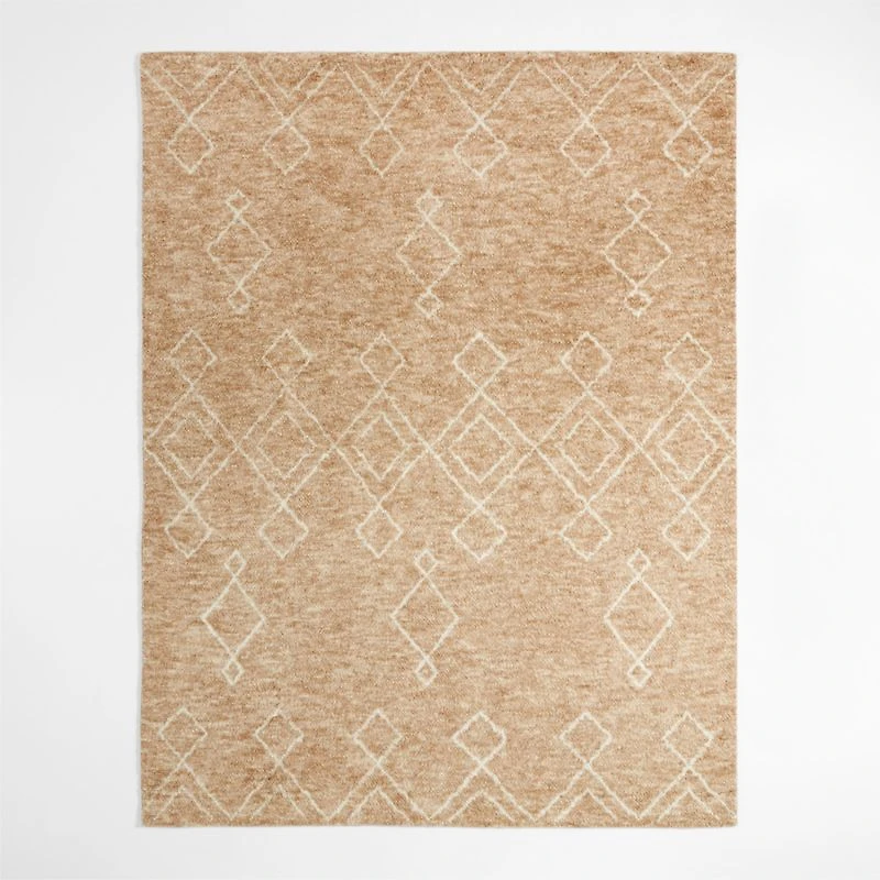 Algiers Wool Hand-Knotted Sand Brown Area Rug