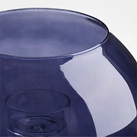Alina Small Deep Blue Glass Tealight Candle Holder