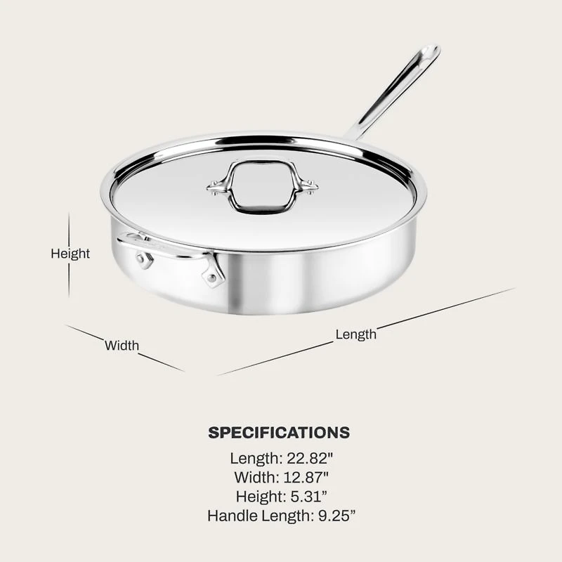 All-Clad ® D3 5-Qt. Saute Pan with Lid