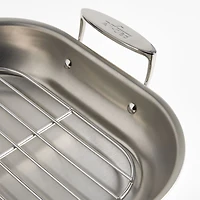 All-Clad ® d3 Curated Large 18.5" Flared Roasting Pan with Rack