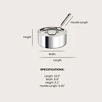 All-Clad ® d3 Stainless Steel 3-qt. Saucepan with Lid
