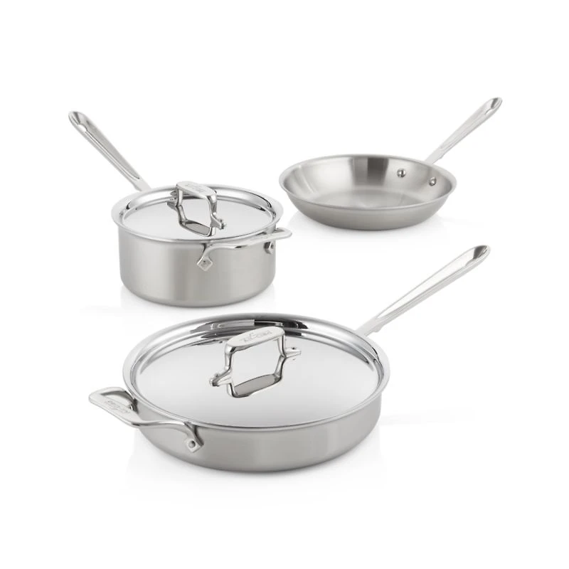 All-Clad ® d5 ® Brushed Stainless Steel 5-Piece Cookware Set