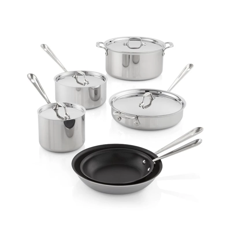 All-Clad ® d3 Pro Stainless Steel Non-Stick 10-Piece Cookware Set