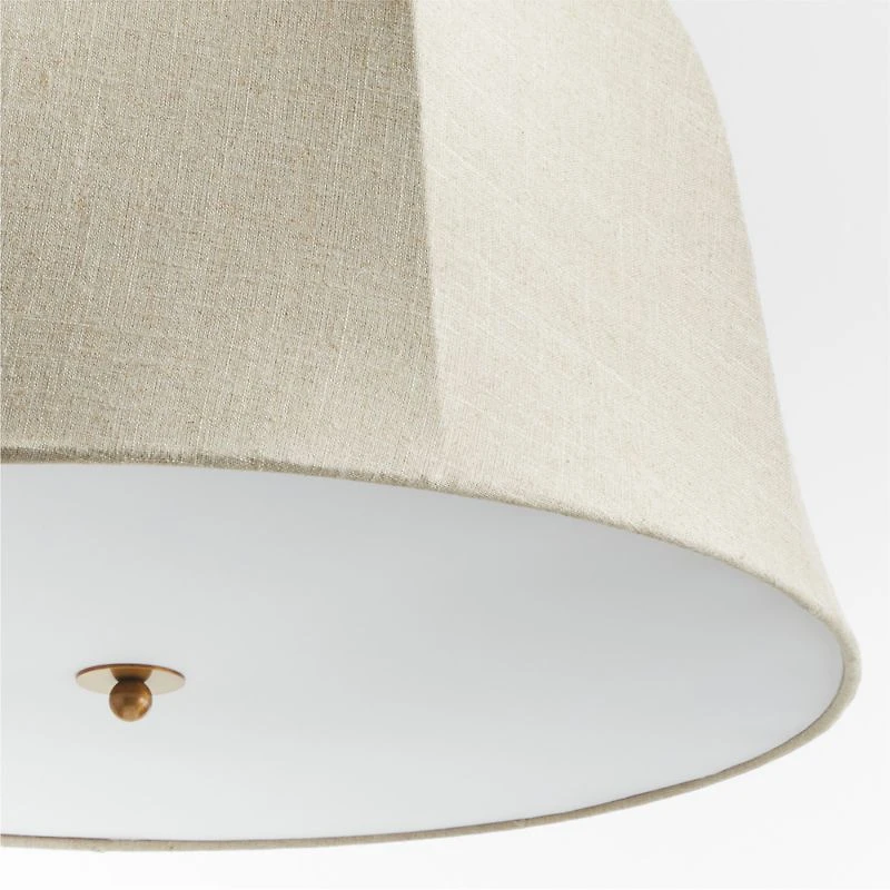 Allegra Rattan and Linen Dome Pendant Light by Jake Arnold 26"