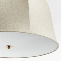 Allegra Rattan and Linen Dome Pendant Light by Jake Arnold 26"