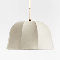 Allegra Rattan and Linen Dome Pendant Light by Jake Arnold 26"