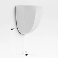 Allegra Wall Sconce with Linen Shade by Jake Arnold