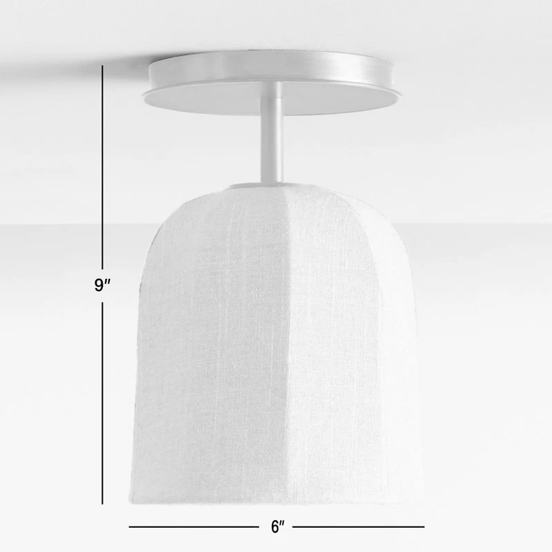 Allegra Small Linen Flush Mount Light by Jake Arnold