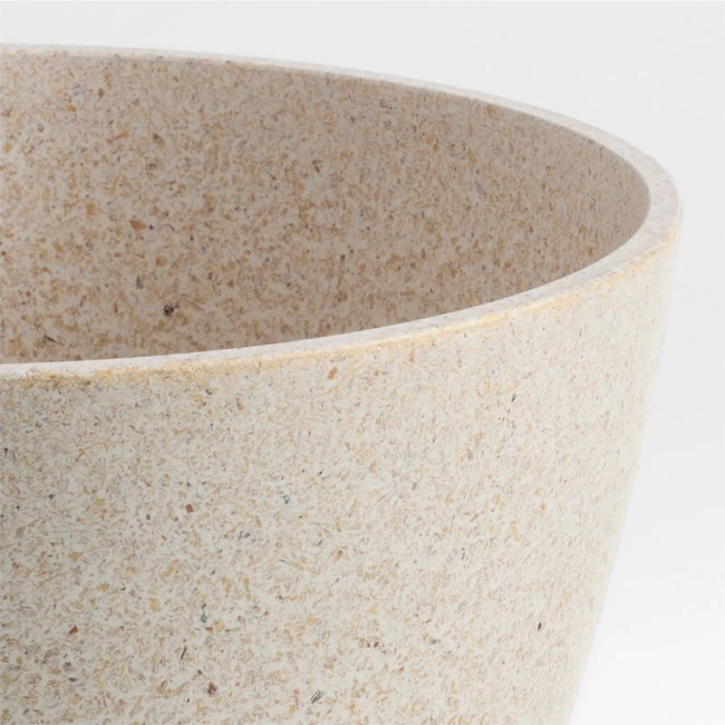 Almada 9" Natural Rice Husk and Resin Serving Bowl