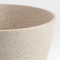 Almada 9" Natural Rice Husk and Resin Serving Bowl