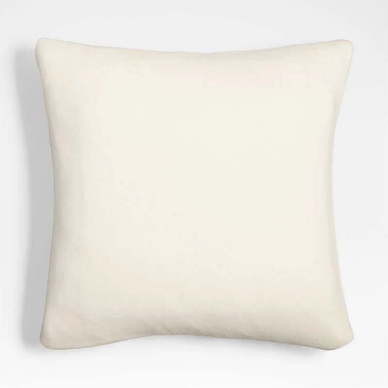 Alpine Cozy Ivory and Camel Brown Reversible 23"x23" Throw Pillow with Feather Insert