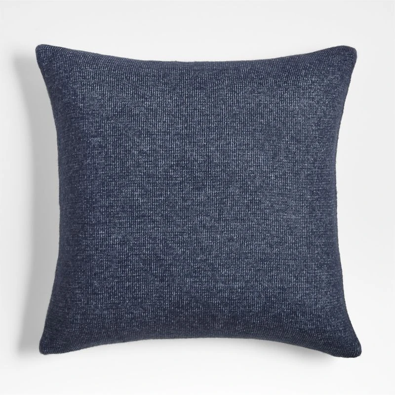 Alpine Cozy Ivory and Indigo Blue Reversible 23"x23" Throw Pillow Cover