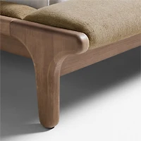 Alrik Brown Oak Wood Upholstered King Bed