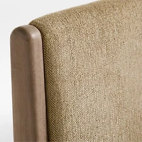 Alrik Brown Oak Wood Upholstered King Bed