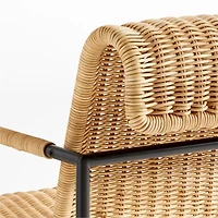 Alvar Black Rattan Dining Arm Chair