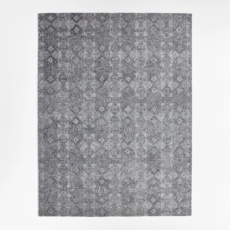 Alvarez Wool Hand-Tufted Black Area Rug Swatch