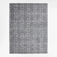 Alvarez Wool Hand-Tufted Black Area Rug Swatch