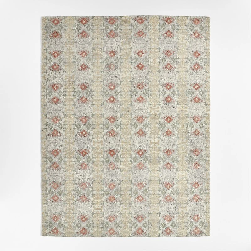 Alvarez Wool Hand-Tufted Garden Multicolor Area Rug 6'x9'