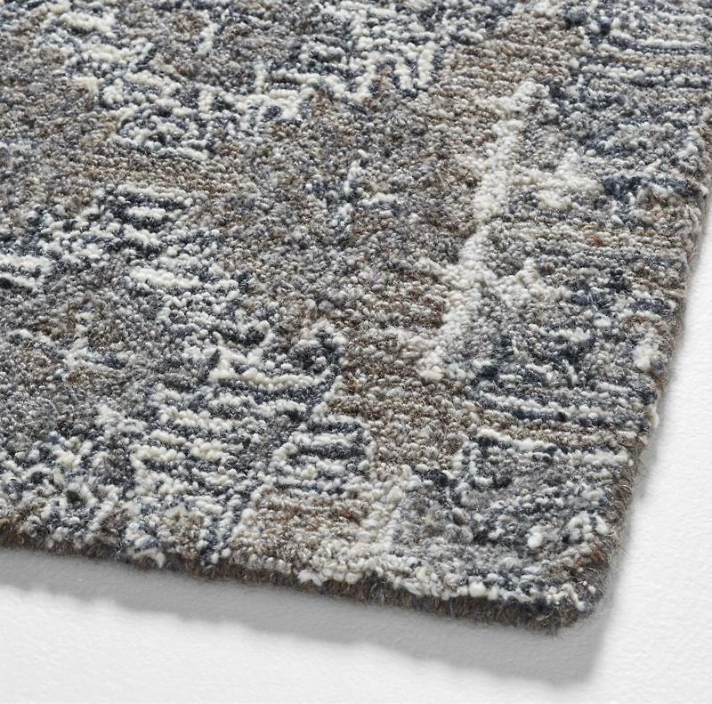 Alvarez Wool Hand-Tufted Grey Area Rug Swatch