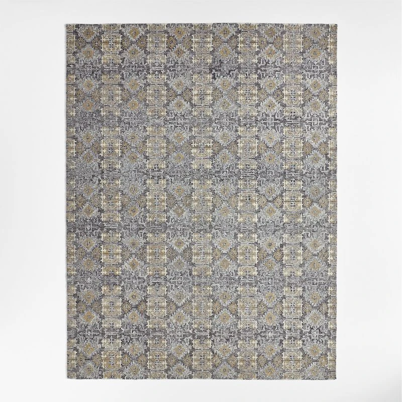 Alvarez Wool Hand-Tufted Lapis Blue Area Rug 6'x9'