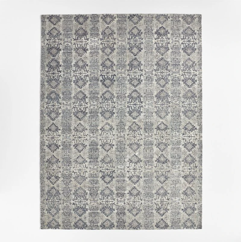 Alvarez Wool Hand-Tufted Mineral Blue Area Rug 6'x9'