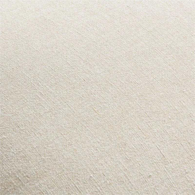 Amalfi Cotton Linen Scallop Edge 23"x23" Arctic Ivory Throw Pillow Cover