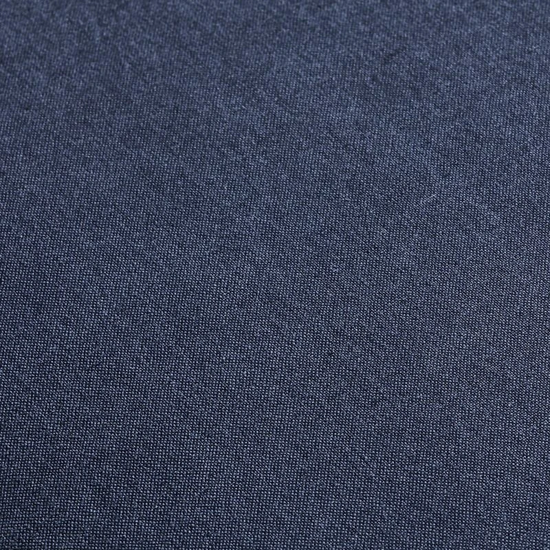 Amalfi Cotton Linen Scallop Edge 23''x23 Deep Indigo Blue Throw Pillow Cover