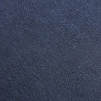 Amalfi Cotton Linen Scallop Edge 23''x23 Deep Indigo Blue Throw Pillow Cover