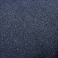 Amalfi Cotton Linen Scallop Edge 36x16 Deep Indigo Blue Throw Pillow Cover