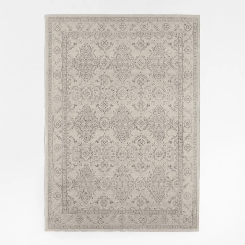 Amalfi Wool Traditional Hand-Knotted Beige Area Rug 8'x10'