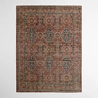 Amalfi Wool Traditional Hand-Knotted Rust Red Area Rug 8'x10'