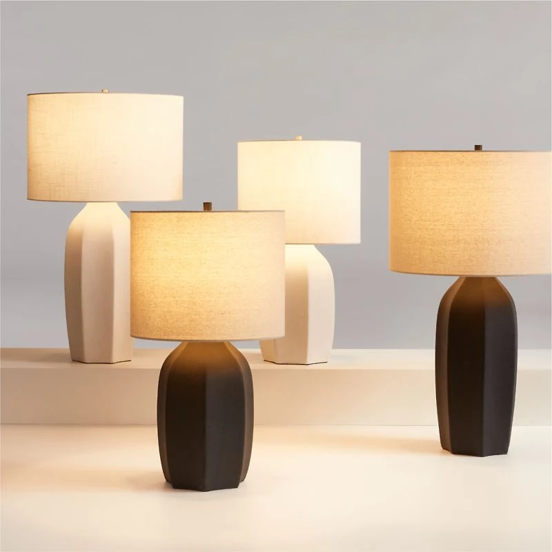 Amaryllis Small White Ceramic Table Lamp 24.5"