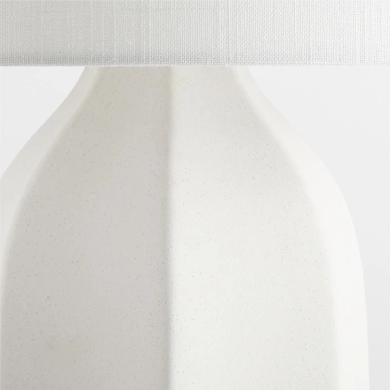 Amaryllis Large White Ceramic Table Lamp 29.5"