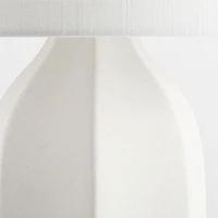 Amaryllis Large White Ceramic Table Lamp 29.5"