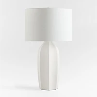 Amaryllis Large White Ceramic Table Lamp 29.5"