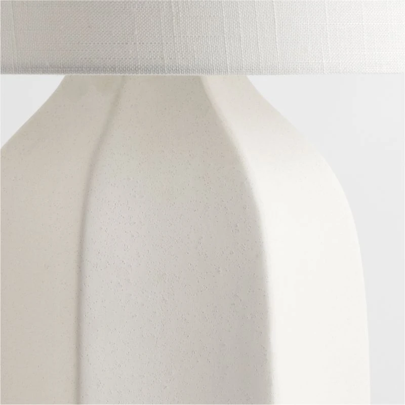 Amaryllis Small White Ceramic Table Lamp 24.5"