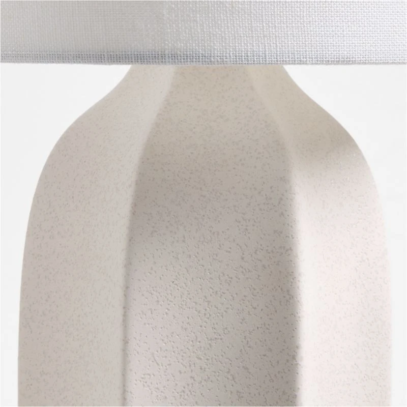 Amaryllis White Ceramic Mini Table Lamp 15"