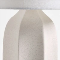 Amaryllis White Ceramic Mini Table Lamp 15"