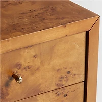 Ambrose 76" Mappa Burl Wood 6-Drawer Dresser