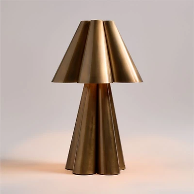 Amorata Brass Table Lamp with Brass Shade