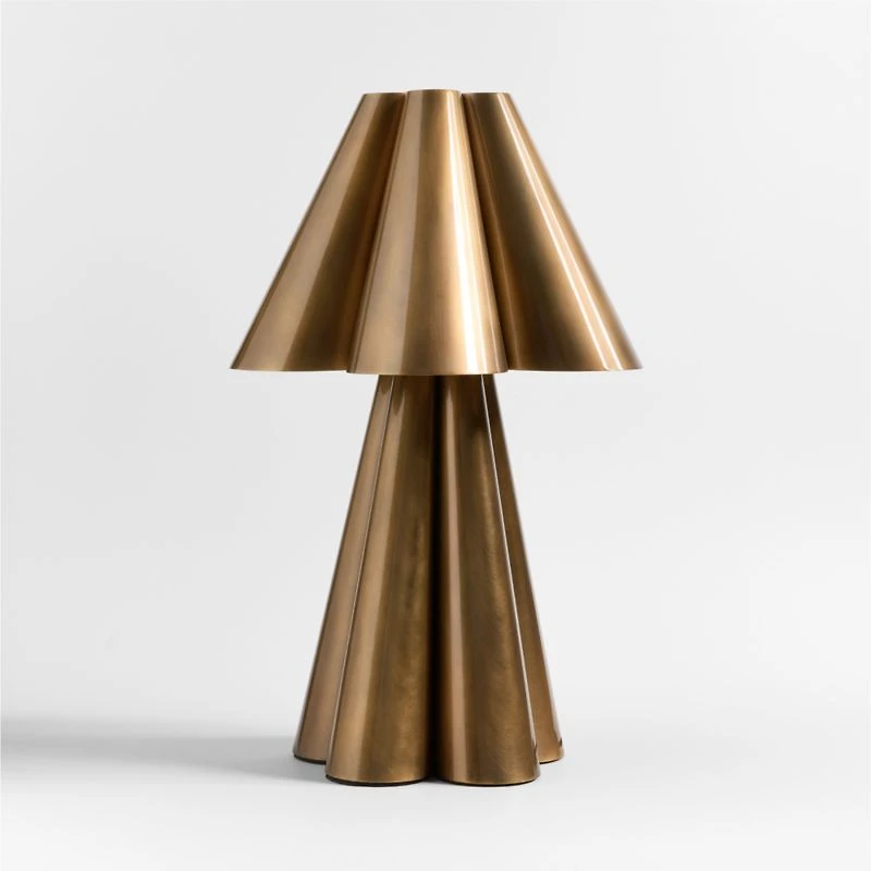 Amorata Brass Table Lamp with Brass Shade
