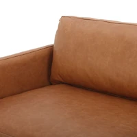 Amoria Sonoma Butterscotch Leather Sofa with Wood Frame