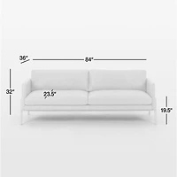 Amoria Sonoma Butterscotch Leather Sofa with Wood Frame