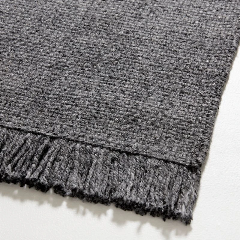 Amsterdam Performance Flatweave Dark Grey Area Rug 9'x12'