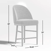 Ana Ivory Counter Stool with Performance Fabric